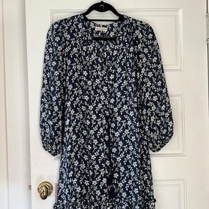 Ulla Johnson navy floral midi dress